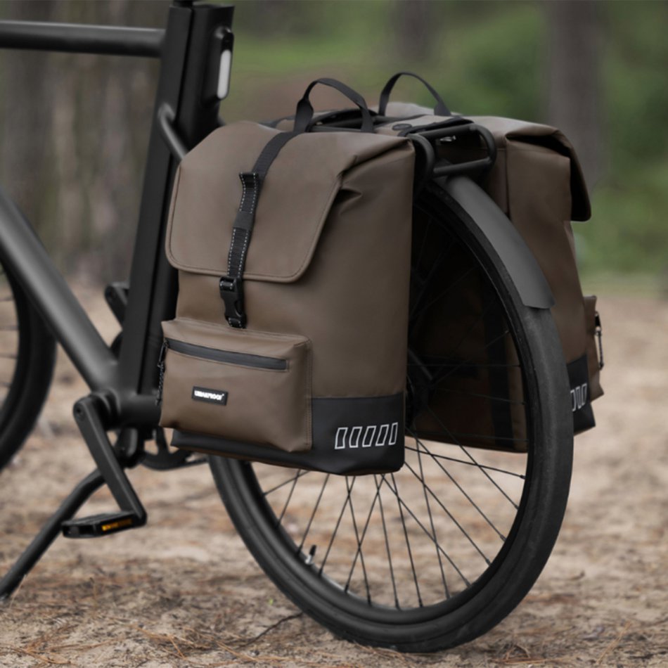 Double Cargo Bike Bag 38L- Brown