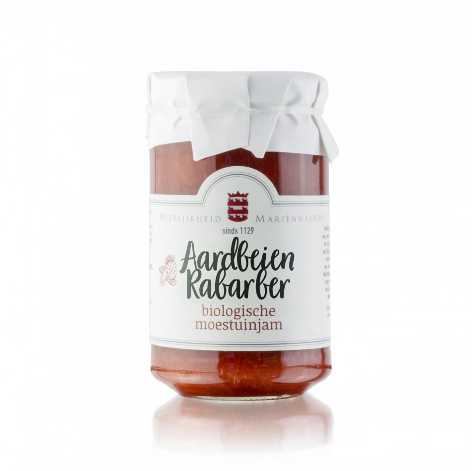 Biologische moestuinjam – Aardbei & rabarber