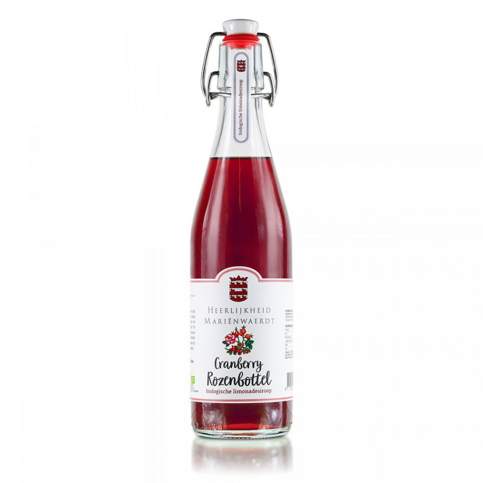 Biologische limonadesiroop – Cranberry rozenbottel