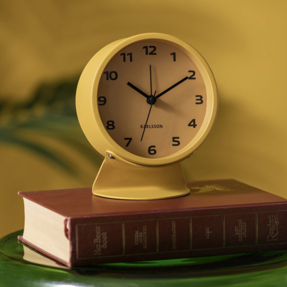 Alarm Clock Cool Retro Mango yellow